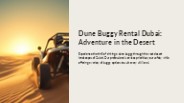 Dune Buggy Rental in Dubai