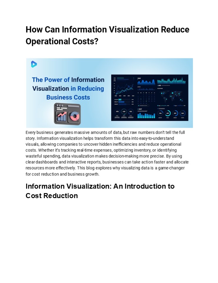 Why Information Visualization is Crucial for Operational Efficiency