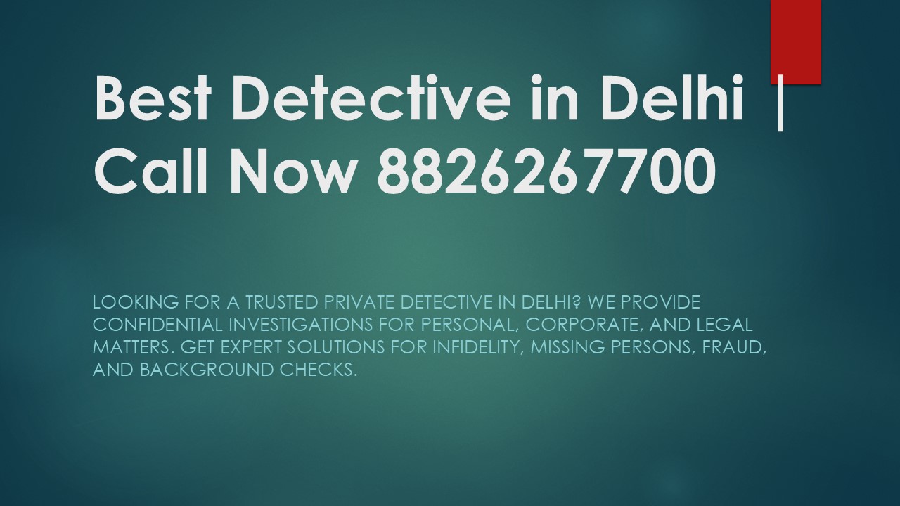 Top Best Detective in Delhi