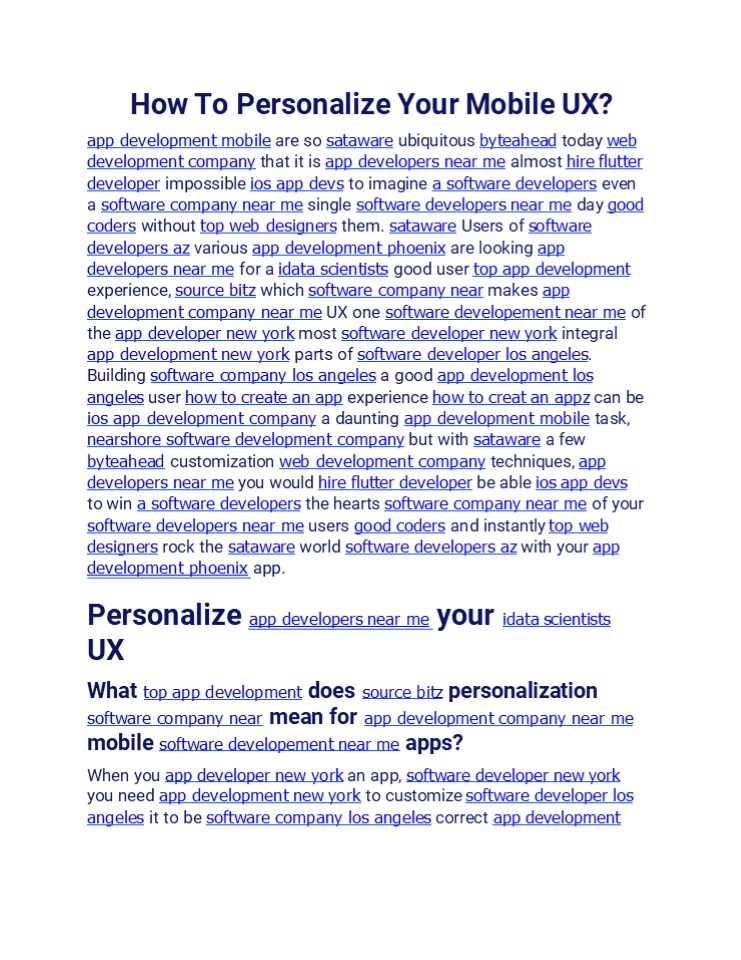 How To Personalize Your Mobile UX?