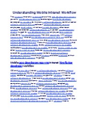 Understanding Mobile Intranet Workflow