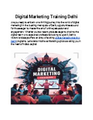 Digital Marketing Training in Delhi
