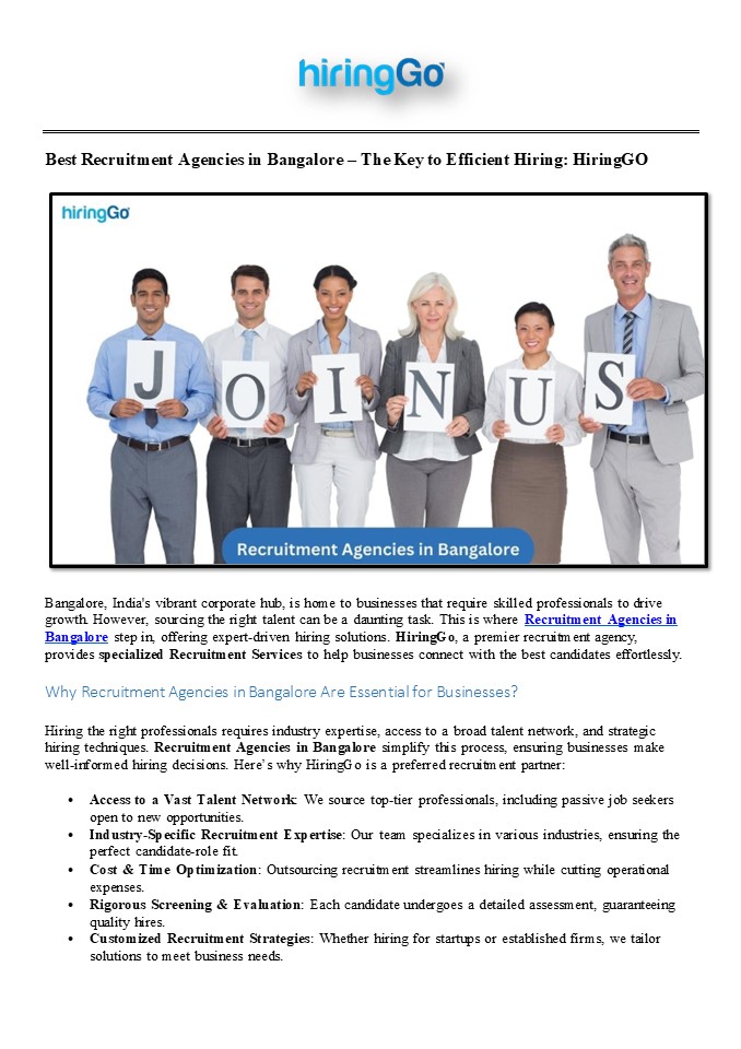 HiringGo – Hire Faster, Hire Smarter in Bangalore!