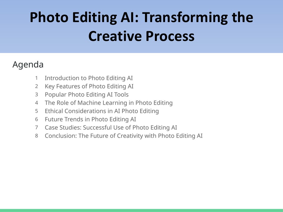 Photo Editing AI Transforming the Creative Process