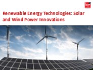 Renewable Energy Technologies: Solar and Wind Power Innovations