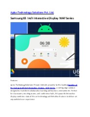 Samsung 65 Inch Interactive Display WAF Series