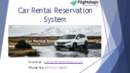 Car Rental Reservation System