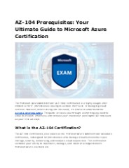 Essential AZ-104 Prerequisites for Microsoft Azure Certification