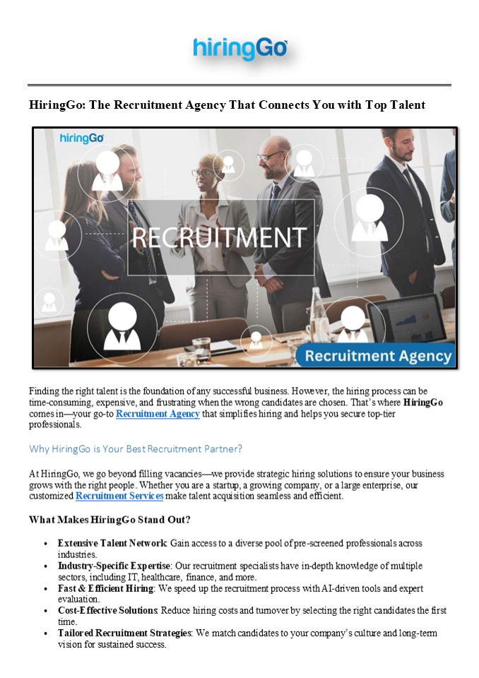 Hire the Best with HiringGo!