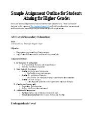 Sample Assignment Outline for Students Aiming for Higher Grades (1)
