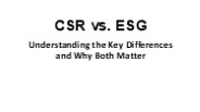 CSR vs. ESG: Understanding the Key Differences