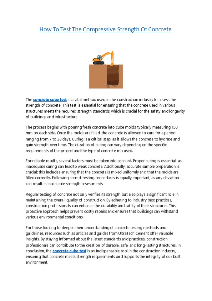 How To Test The Compressive Strength Of Concrete