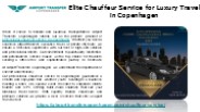 Elite Chauffeur Service for Luxury Travel in Copenhagen