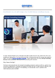 Optimize Your DevOps Consulting Company with Goognu