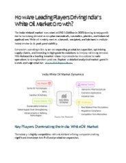 India White Oil Market