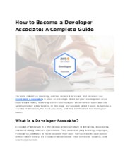 Unlock Your Potential as a Developer Associate