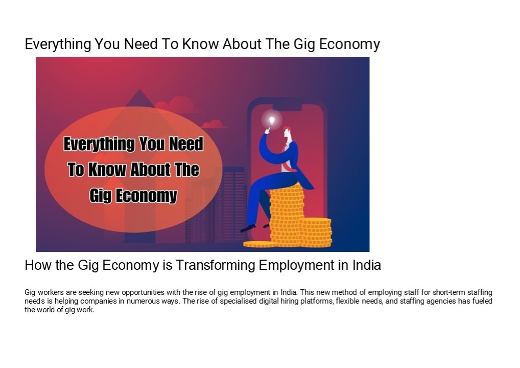 Everything You Need To Know About The Gig Economy