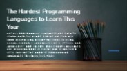 Hardest Coding Languages For Learning