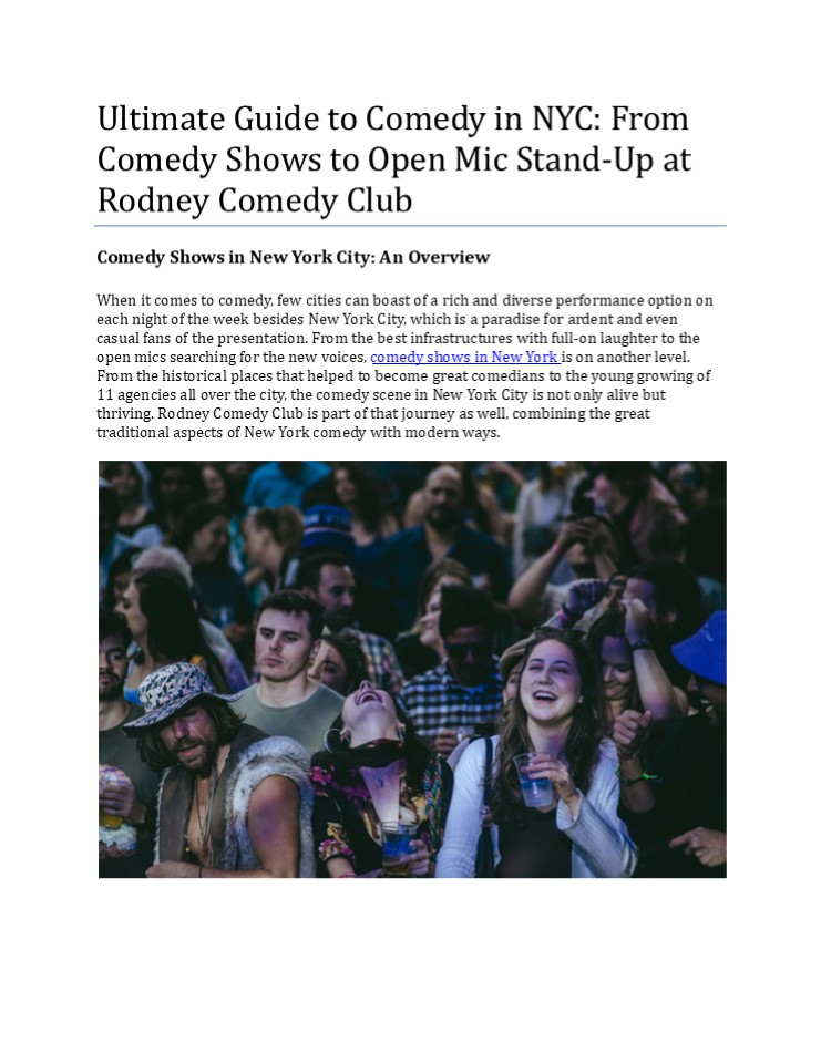 Comedy Shows in New York