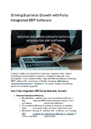 Driving Business Growth with Fully Integrated ERP Software
