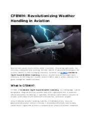 Enhancing Aviation Safety with CFBWH Systems