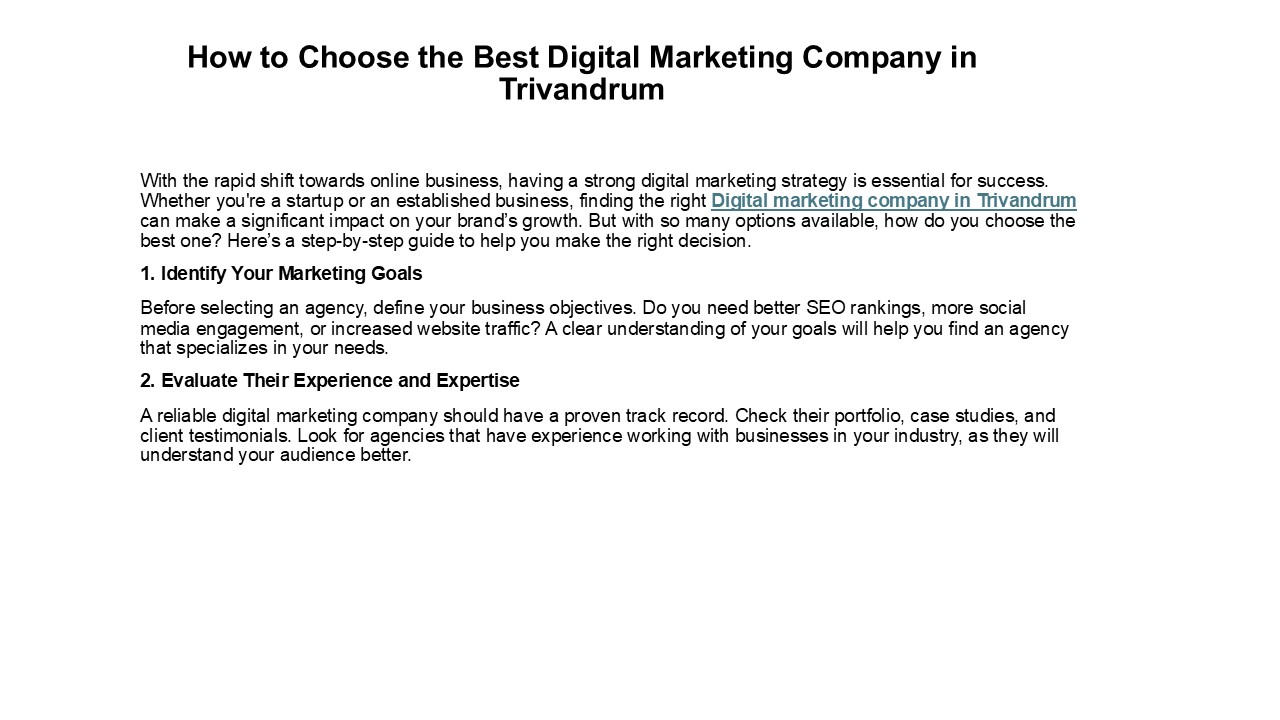 Digital Marketing Company in Trivandrum