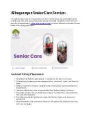 Albuquerque Senior Care Services