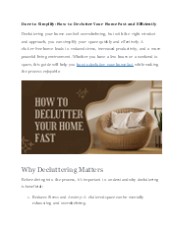 How to Declutter Your Home Fast