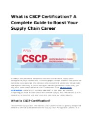 Understanding CSCP Certification: Benefits and Requirements