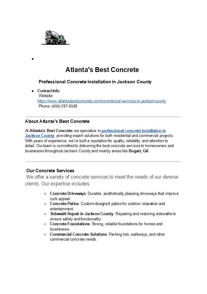 Professional Concrete Installation in Jackson County (1)