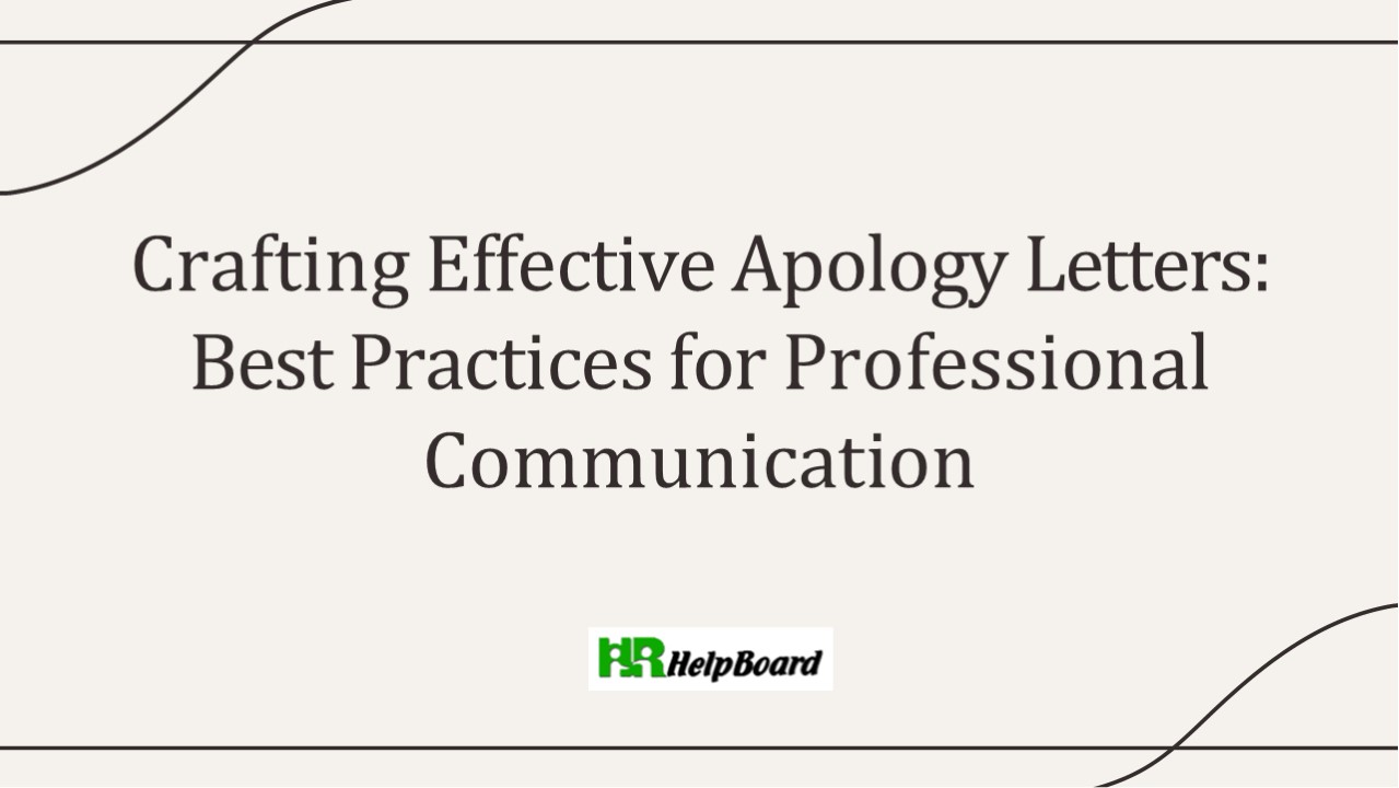 Apology Letter to Boss Sample Template