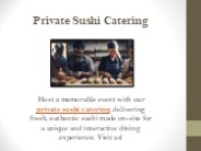 Private Sushi Catering