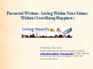 Financial Wisdom: Living Within Your Means Without Sacrificing Happiness