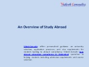 An Overview of Study Abroad