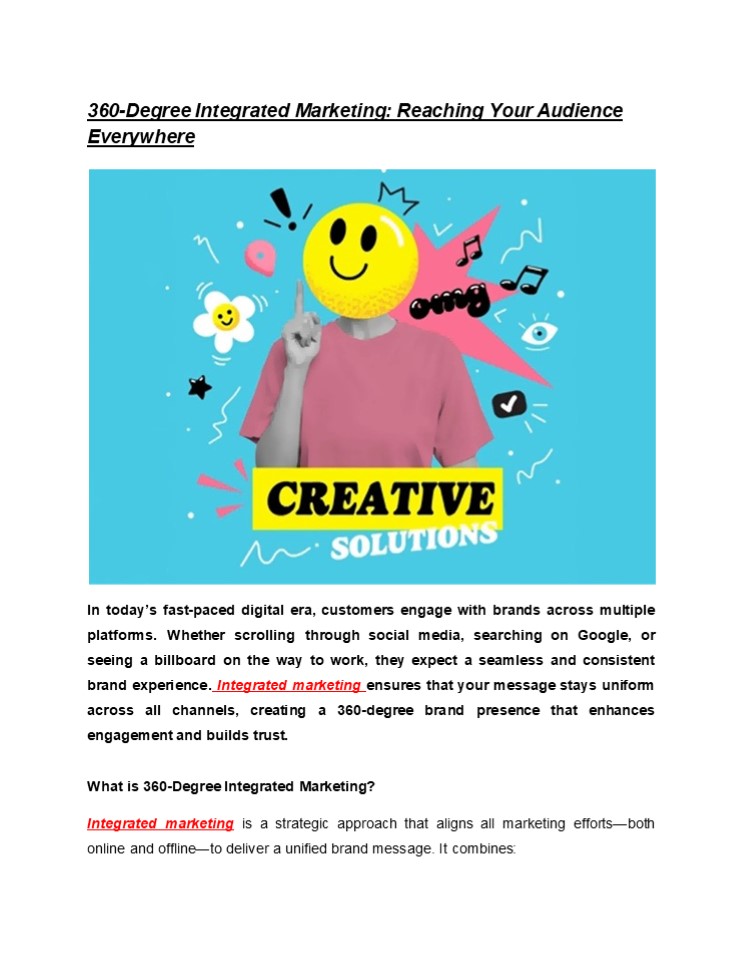 360-Degree Integrated Marketing: Reaching Your Audience Everywhere