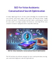 SEO for Voice Assistants: Conversational Search Optimization