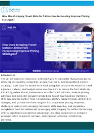 Scraping Travel Data for Airline Fare Forecasting