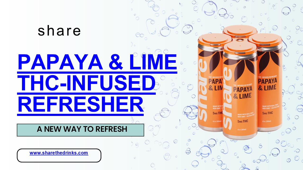 Refresh with Papaya & Lime THC-Infused Refresher with Share the drinks
