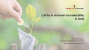 CSR for Environment Sustainability in India