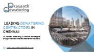 Prasanth Dewatering | Your Partner in Complete Dewatering System