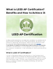 Achieving Sustainability Excellence with a LEED AP