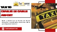 Taxi To Charles De Gaulle Airport