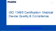 ISO 13485 Certification: Medical Device Quality & Compliance