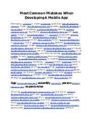 Most Common Mistakes When Developing A Mobile App