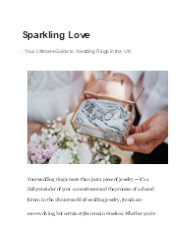 Choosing the Perfect Wedding Ring: A Complete UK Guide