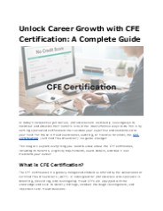 Boost Your Career with CFE Certification