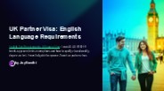 UK Partner Visa: English Language Requirements