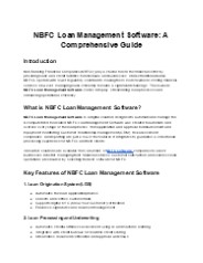 NBFC Loan Management Software: A Comprehensive Guide
