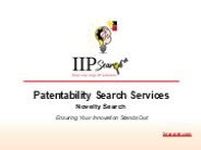 Patentability Search Services | Novelty Search | IIP Search