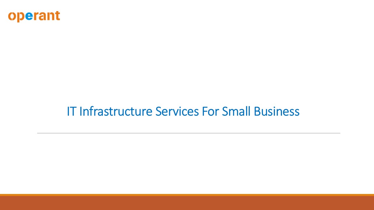 IT Infrastructure Services For Small Business